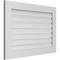 Ekena Millwork Vertical Surface Mount PVC Gable Vent: Functional, w/ 3-1/2"W x 1"P Standard Frame, 38"W x 26"H GVPVE38X2601SF - alternate 3